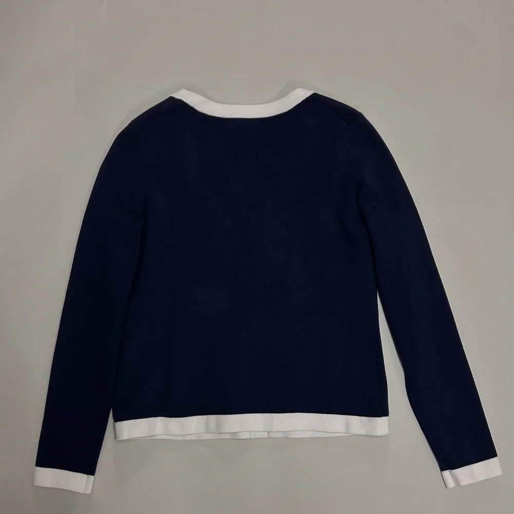 Banana Republic Navy and Cream Cardigan - Picture 6 of 6